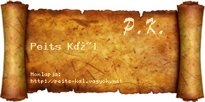 Peits Kál névjegykártya